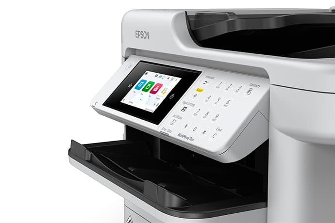 Epson WorkForce Pro WF-C5891 detalle del panel de control táctil