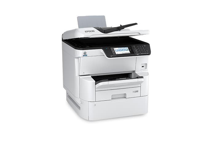 Epson WorkForce Pro WF-C878R con la tapa del escáner abierta