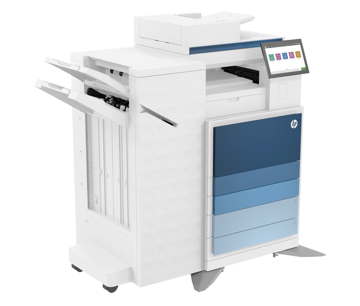 HP LaserJet Managed MFP E731dn con finalizador opcional