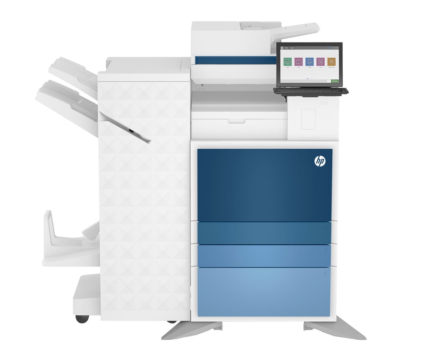 HP Color LaserJet Managed MFP E786dn con finalizador opcional