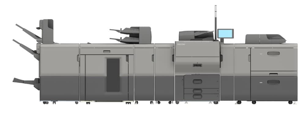 Ricoh Pro C5300s línea de producción completa con opciones de acabado