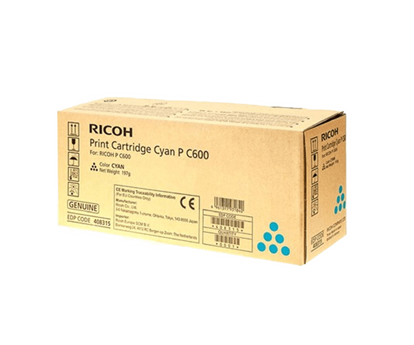 Toner Ricoh P C600 Cyan