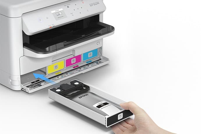 Epson WorkForce Pro WF-C5390 colocación del cartucho de tinta