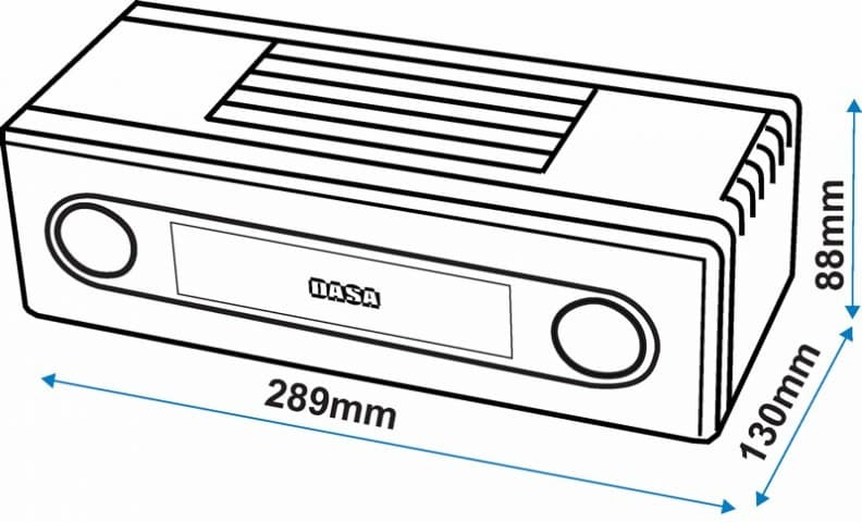 Plastificadora DASA LM160 para carnet, medidas 289 x 130 x 88 mm