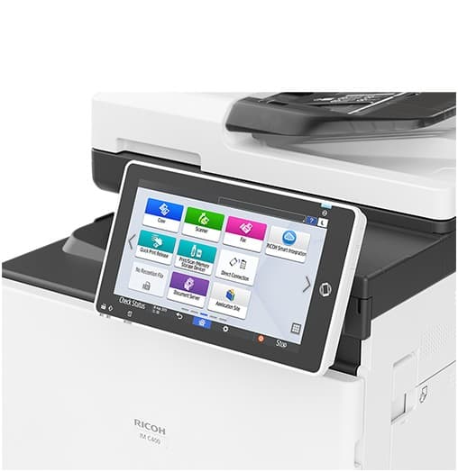 Ricoh IM C400F detalle del Smart Operation Panel