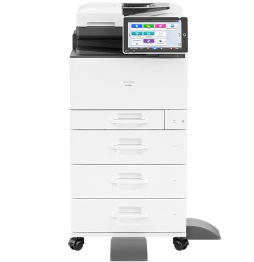 Ricoh IM C400F con bandejas de papel opcionales y base
